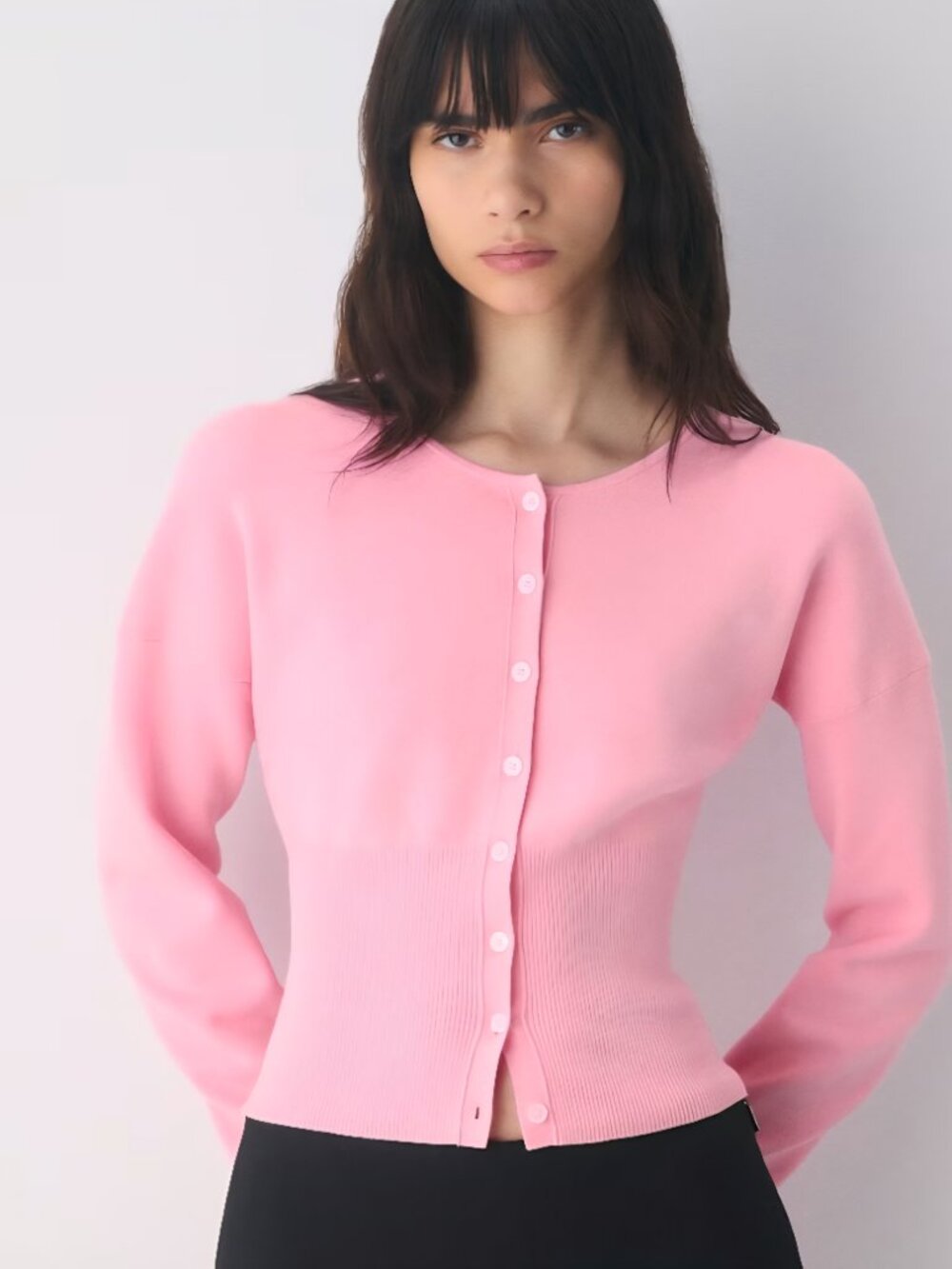NWT Aritzia WILFRED Golightly Cardigan Jellybean Pink S